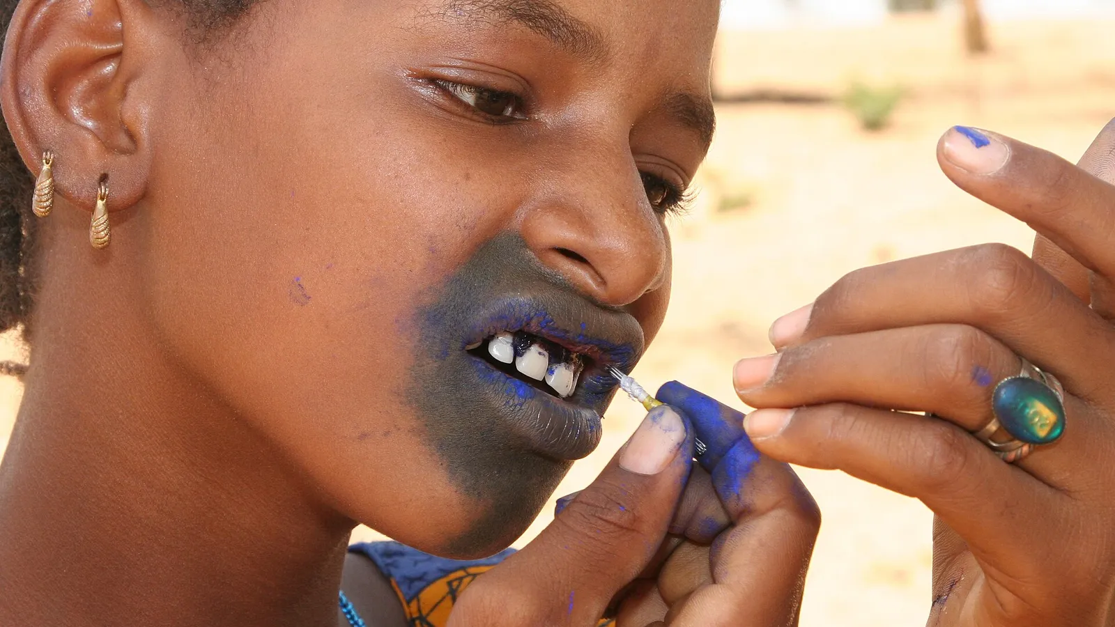 How we cover lip tattoo